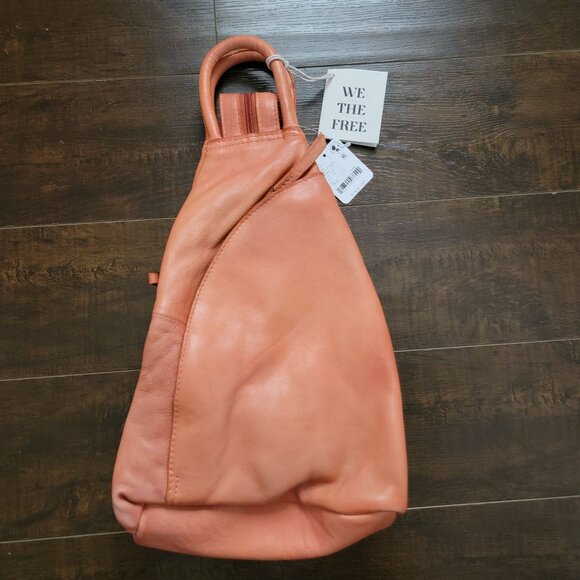 Free People Soho Convertible Sling Bag Backpack Boho Chic Country Rustic Leather - Picture 3 of 9